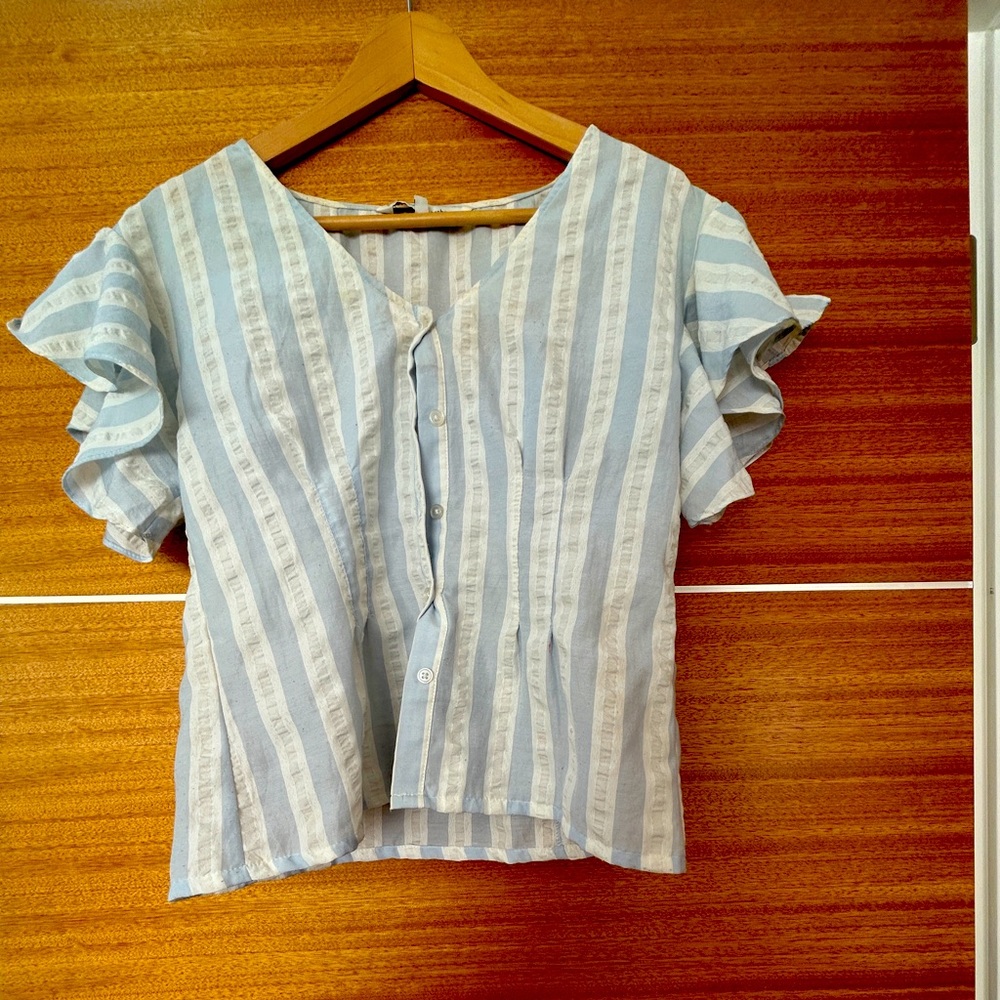 Selling super fun and cute stripped summer top